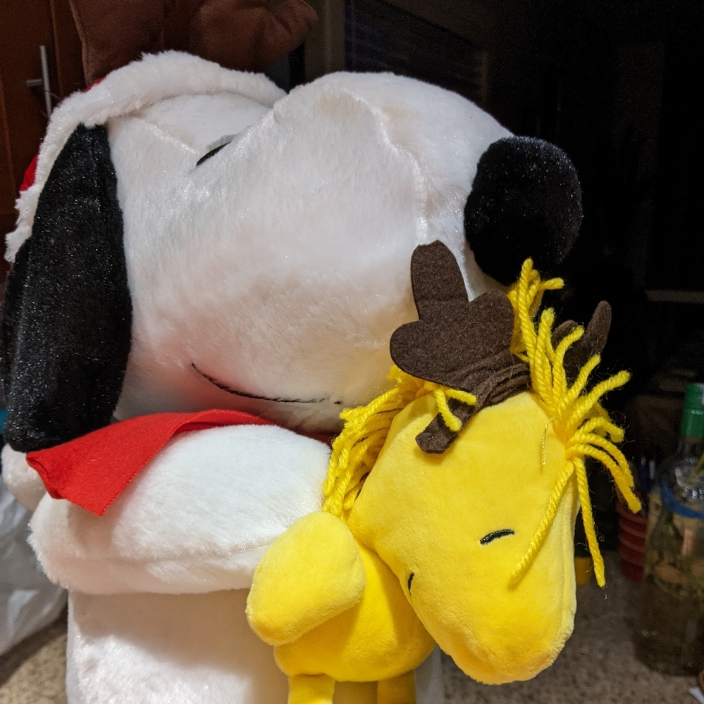 Peanuts: Freestanding Snoopy holding Woodstock! Great Xmas 🎁